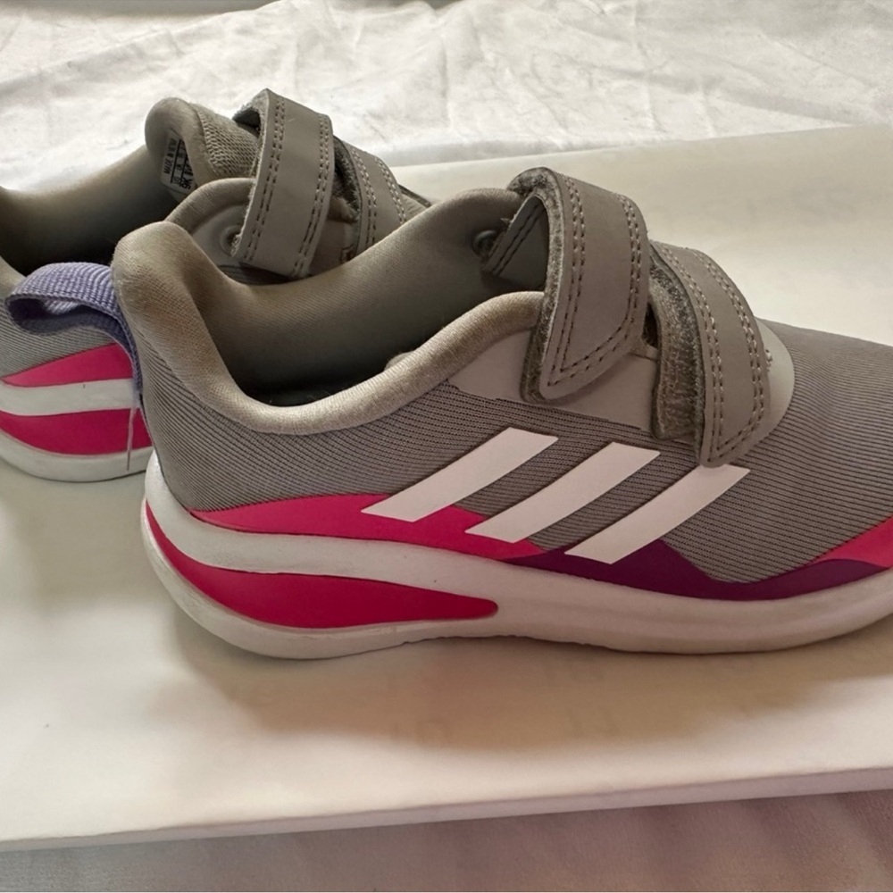 adidas Kids (9K) Shoes - Gray, Pink, and Purple